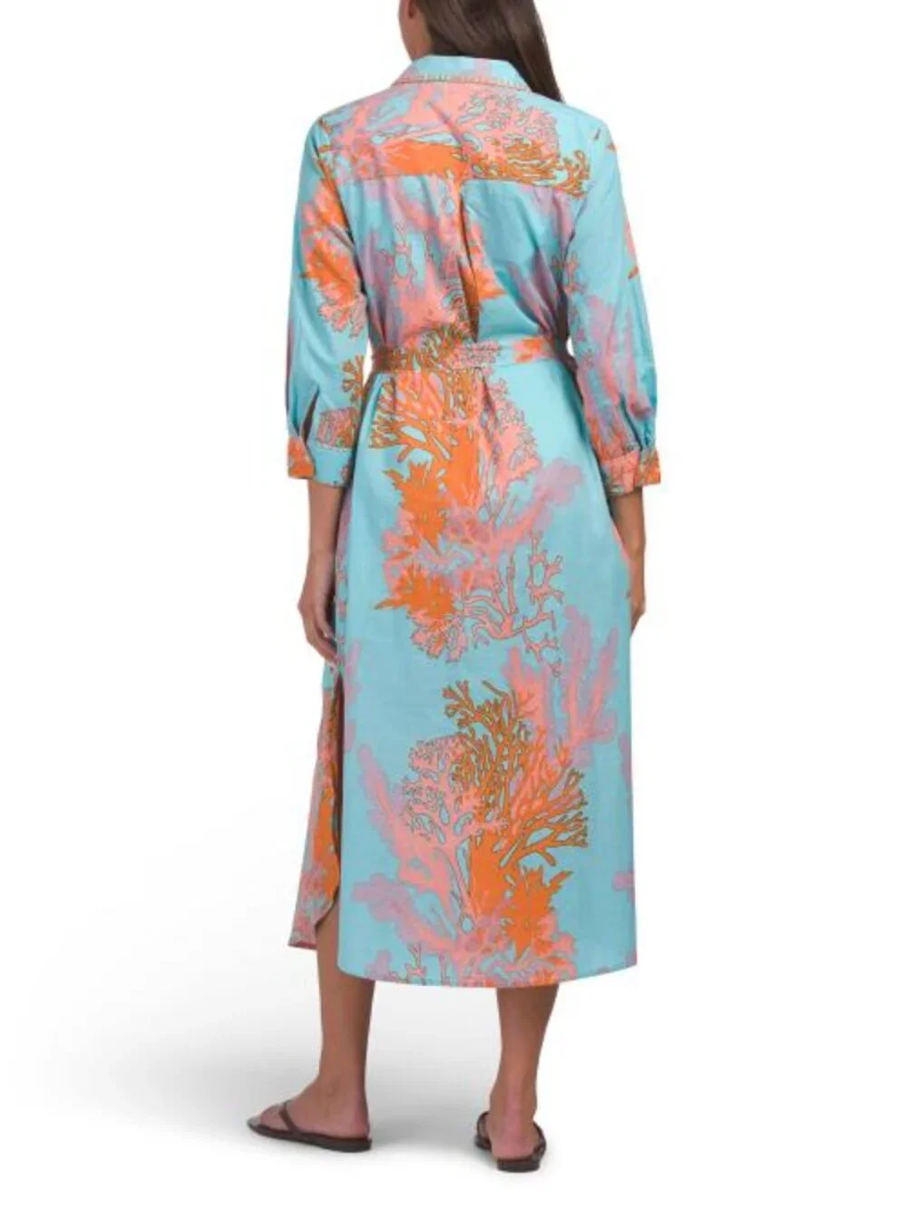 DEBBIE KATZ Lena Long Sleeve Cover-up Shirt Dress